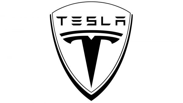 tesla logo black